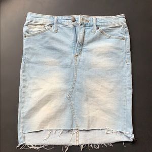Midi Denim Jean Skirt